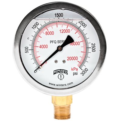 QUALITY LF 4"X1 / 2"NPT BTM 0 / 3000 PSI / KPA