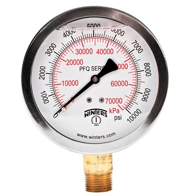 QUALITY LF 4"X1 / 2"NPT BTM 0 / 10000 PSIKPA