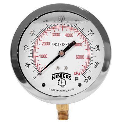 PFQ-LF SERIES (LEAD-FREE) 4'' 0 / 1000 PSI / KPA 1 / 4'' NPT LM