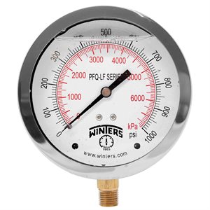 PFQ-LF SERIES (LEAD-FREE) 4'' 0 / 1000 PSI / KPA 1 / 4'' NPT LM