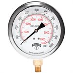 QUAL LF / BR 4"x1 / 4"NPT BTM 0 / 1000 PSI / KPA