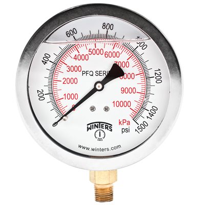 QUALITY LF 4" X 1 / 4" NPT BTM 0 / 1500 PSI / KPA