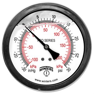 QUALITY LF 4" 30"-0-30 PSI / KPA 1 / 4" BACK