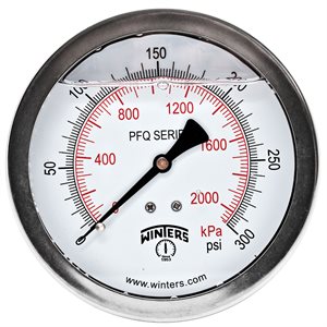 QUALITY LF 4" 0-300 PSI / KPA 1 / 4" BACK