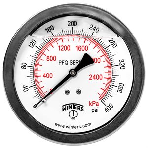 QUALITY LF 4" 0-400 PSI / KPA 1 / 4" BACK
