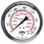 QUALITY LF 4" 0-1500 PSI / KPA 1 / 2" BACK