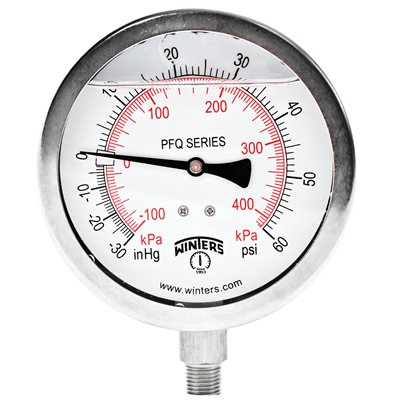 QUAL LF / SS 4"X1 / 4" BTM 30" / 0 / 60 PSI / KPA