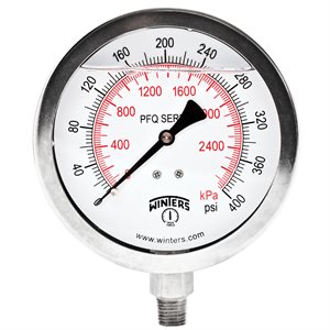 QUAL LF / SS 4"X1 / 4" BTM 0-400 PSI / KPA