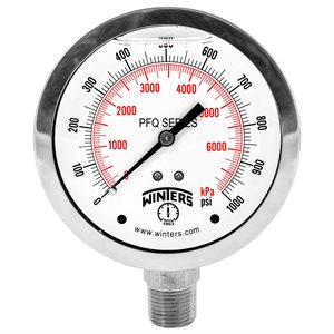 QUAL LF / SS 4"X1 / 2" BTM 0-1000 PSI / KPA
