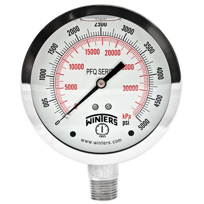 QUAL LF / SS 4"X1 / 2" BTM 0-5000 PSI / KPA