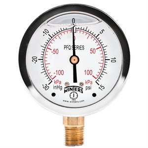 LF / BR 2.5" 30" / 0 / 15 PSI / KPA 1 / 4" BOTTOM