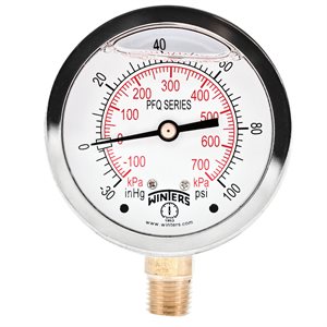 LF / BR 2.5" 30" / 0 / 100 PSI / KPA 1 / 4" BOTTOM