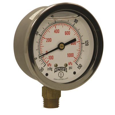 LF / BR 2.5" 30" / 0 / 150 PSI / KPA 1 / 4" BOTTOM