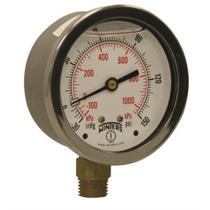 LF / BR 2.5" 30" / 0 / 150 PSI / KPA 1 / 4" BOTTOM