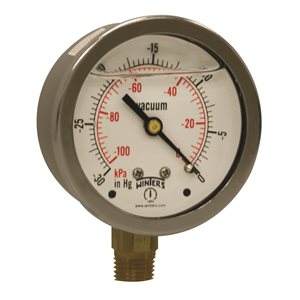 LF / BR 2.5" 0-30" VACUUM 1 / 4" NPT BOTTOM