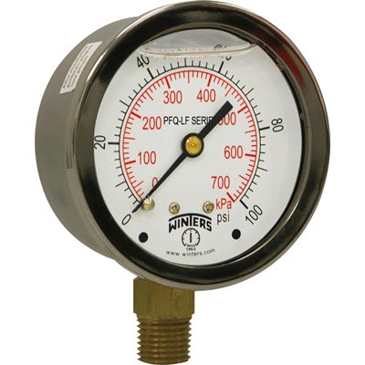 PFQ-LF SERIES (LEAD-FREE) 2.5'' 0 / 100 PSI / KPA 1 / 4'' NPT LM