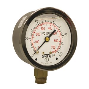 LF / BR 2.5" 0-100 PSI / KPA 1 / 4" NPT BOTTOM