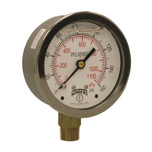 LF / BR 2.5" 0-160 PSI / KPA 1 / 4" NPT BOTTOM