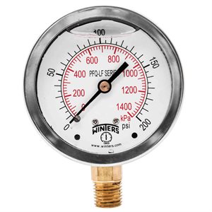 PFQ-LF SERIES (LEAD-FREE) 2.5'' 0 / 200 PSI / KPA 1 / 4'' NPT LM