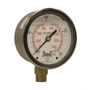 LF / BR 2.5" 0-200 PSI / KPA 1 / 4" NPT BOTTOM