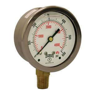LF / BR 2.5" 0-600 PSI / KPA 1 / 4" NPT BOTTOM