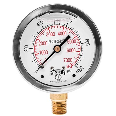 PFQ-LF SERIES (LEAD-FREE) 2.5'' 0 / 1000 PSI / KPA 1 / 4'' NPT LM