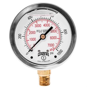 PFQ-LF SERIES (LEAD-FREE) 2.5'' 0 / 1000 PSI / KPA 1 / 4'' NPT LM