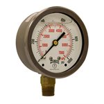 LF / BR 2.5" 0-1000 PSI / KPA 1 / 4" NPT BTM