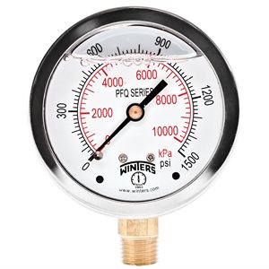 LF / BR 2.5" 0-1500 PSI / KPA 1 / 4" NPT BTM