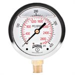 LF / BR 2.5" x 1 / 4" NPT BTM 0-400 PSI / KPA