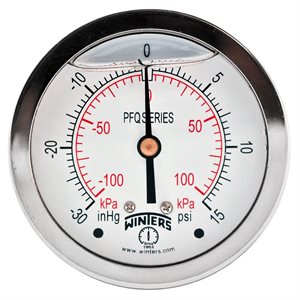 LF / BR 2.5" 30" / 0 / 15 PSI / KPA 1 / 4" BACK