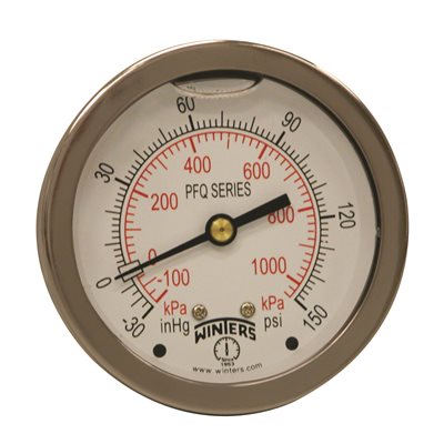 LF / BR 2.5" 30" / 0 / 150 PSI / KPA 1 / 4" BACK