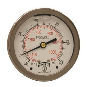 LF / BR 2.5" 30" / 0 / 150 PSI / KPA 1 / 4" BACK