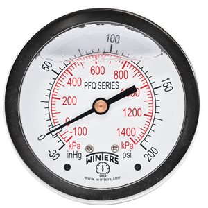 LF / BR 2.5" 30" / 0 / 200 PSI / KPA 1 / 4" BACK