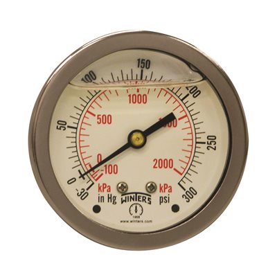 LF / BR 2.5" 30" / 0 / 300 PSI / KPA 1 / 4" BACK