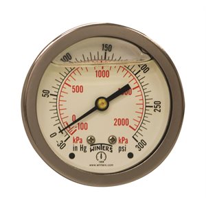 LF / BR 2.5" 30" / 0 / 300 PSI / KPA 1 / 4" BACK