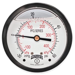 LF / BR 2.5" 30" / 0 / 60 PSI / KPA 1 / 4" BACK
