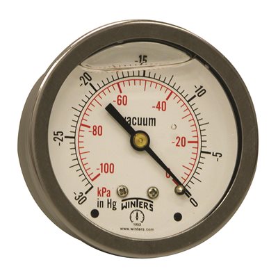 LF / BR 2.5" 0-30" VACUUM 1 / 4" NPT BACK