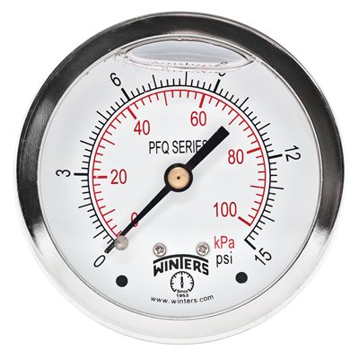 LF / BR 2.5" 0-15 PSI / KPA 1 / 4" NPT BACK