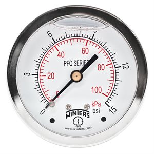 LF / BR 2.5" 0-15 PSI / KPA 1 / 4" NPT BACK