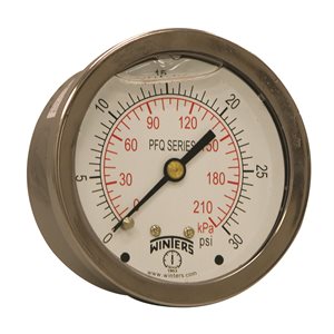 LF / BR 2.5" 0-30 PSI / KPA 1 / 4" NPT BACK