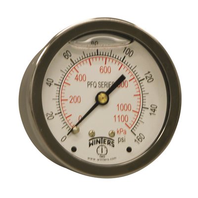 LF / BR 2.5" 0-160 PSI / KPA 1 / 4" NPT BACK