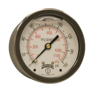 LF / BR 2.5" 0-160 PSI / KPA 1 / 4" NPT BACK