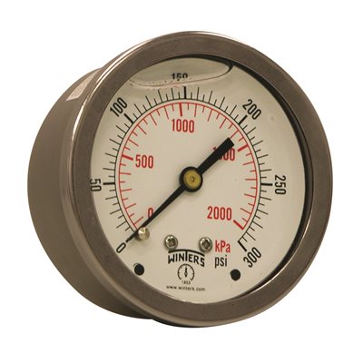 LF / BR 2.5" 0-300 PSI / KPA 1 / 4" NPT BACK