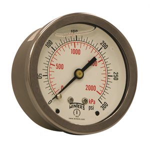 LF / BR 2.5" 0-300 PSI / KPA 1 / 4" NPT BACK