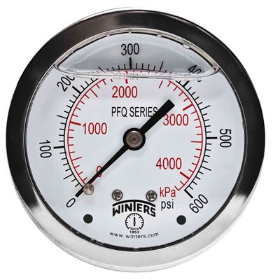LF / BR 2.5" 0-600 PSI / KPA 1 / 4" NPT BACK