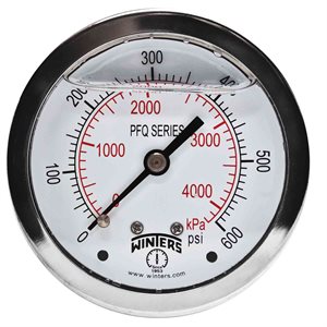 LF / BR 2.5" 0-600 PSI / KPA 1 / 4" NPT BACK