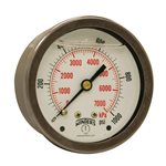 LF / BR 2.5" 0-1000 PSI / KPA 1 / 4" NPT BACK