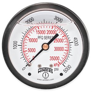 LF / BR 2.5" 0-5000 PSI / KPA 1 / 4" NPT BACK