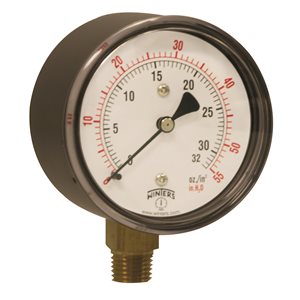 LOW PRESSURE 2.5" 0-55" H2O / OZ 1 / 4" BTM